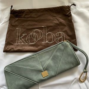 KOOBA leather wristlet with strap